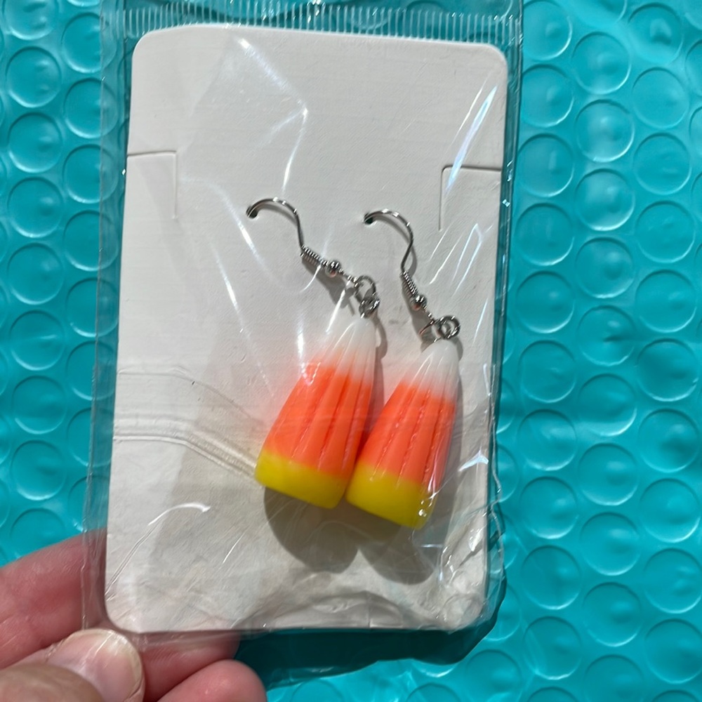 Candy corn earrings